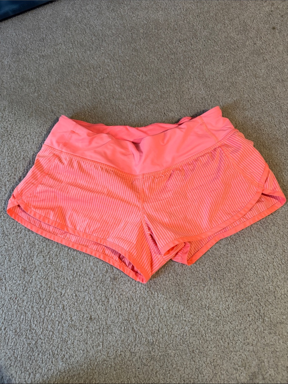 lululemon athletica Neon Coral Athletic Shorts